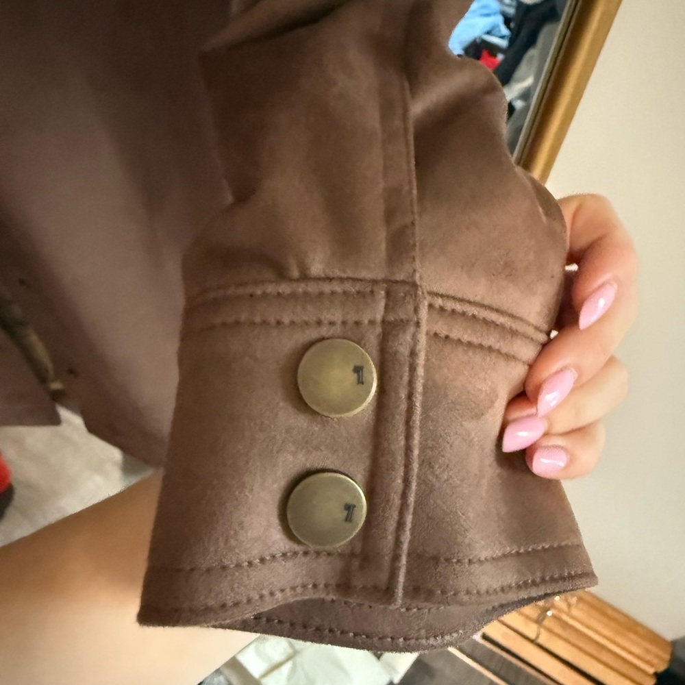 NWT The Tillie Relaxed Faux-Suede Shacket by Pilcro - Picture 7 of 11